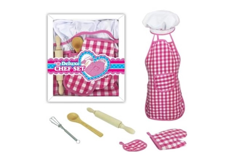 Кухар набір арт. WQ5106 (96шт/2)  фартук, шапочка, аксесуари для кухні короб. 23.5*2.5*28 см