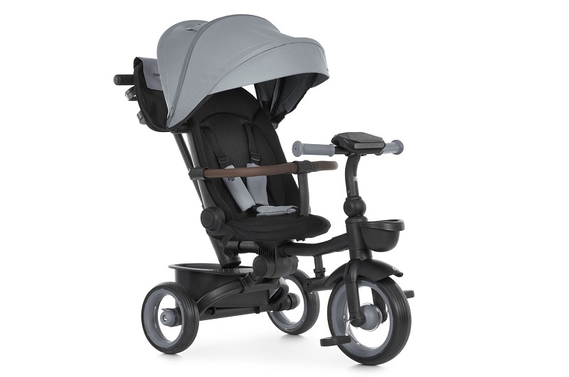 Велосипед MT 1038-1 Owl Gray (1шт) 3 колеса EVA, поворотн, складний, батьківська ручка, багажник,кор