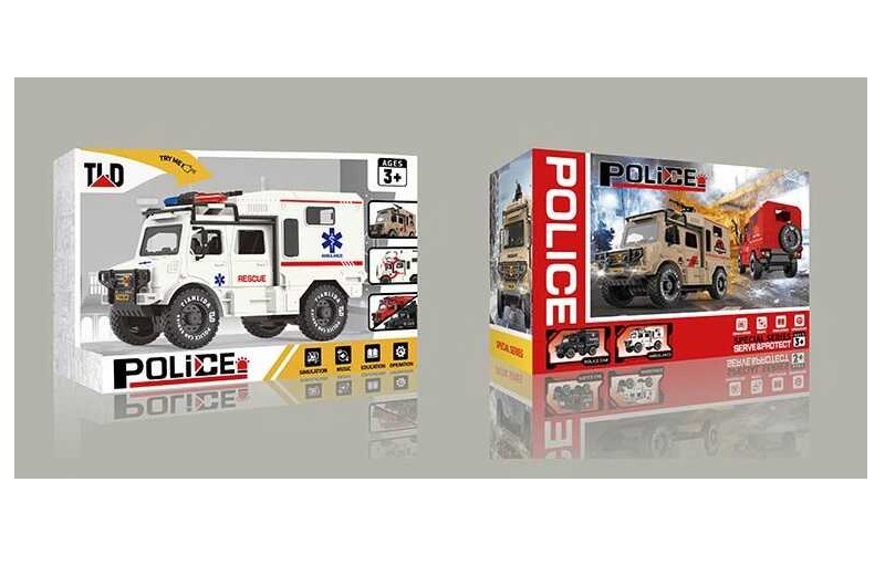 Спецтехніка 605 A (24) підсвічування, звуки, на батарейках, гумові шини, інерція, дверцята відчиняют