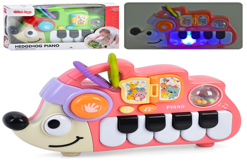 Піаніно 6225 (36шт) їжак, 18-11-4,5см, музика, світло, звук(англ),звуки тварин, 5 режимів, барабан,