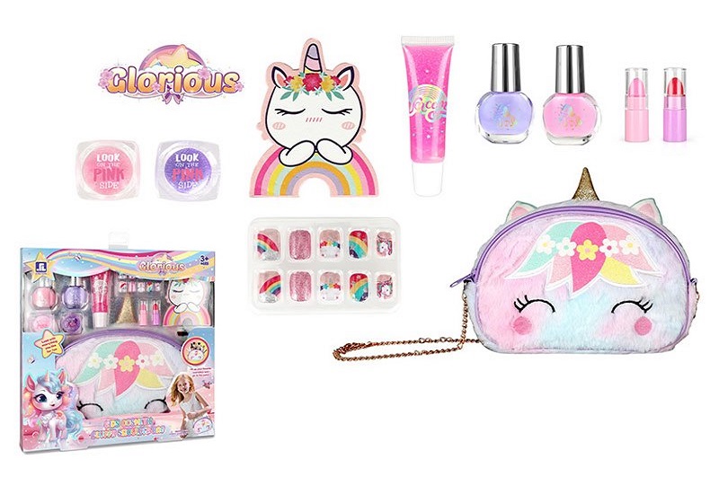 Набір косметики арт. ZR-54A (72шт/2)  помада, блиск для губ, лак для нігтів, нігті, косметичка, у ко