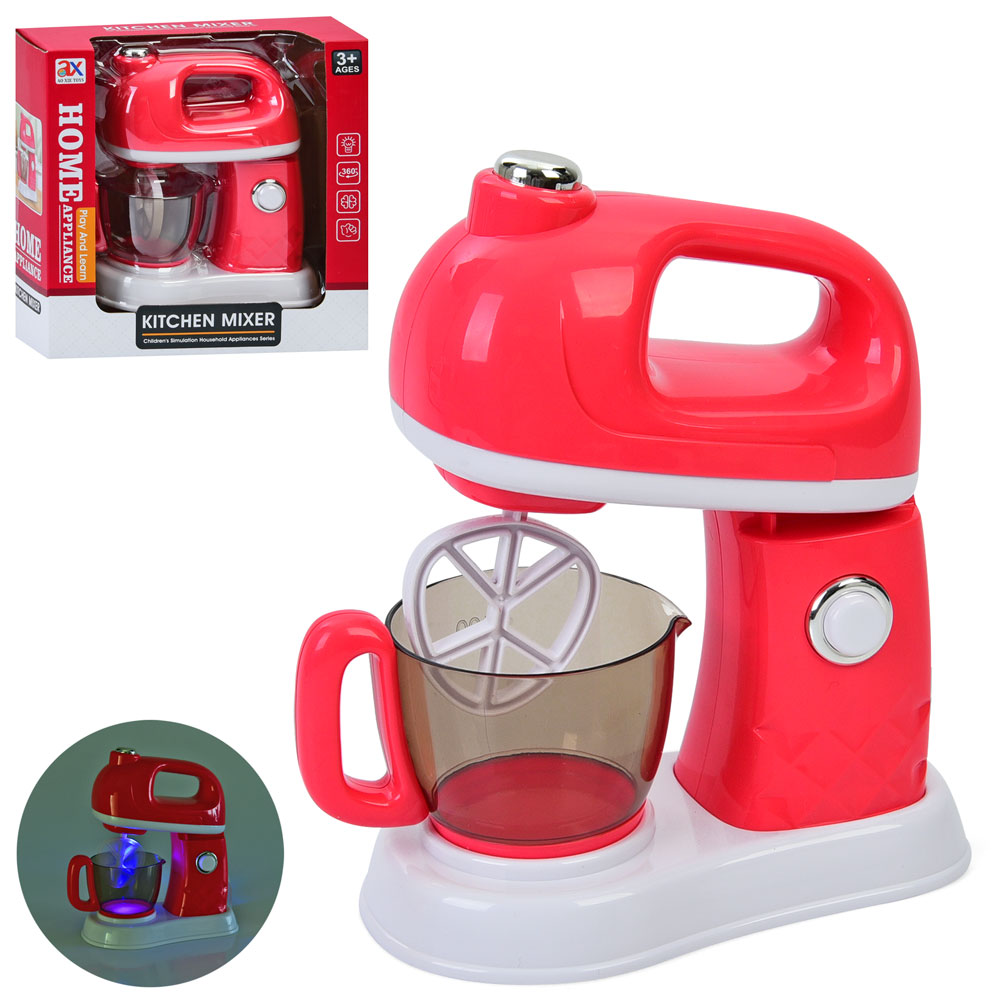 Міксер 6846A (44шт) 18см, світло, венчік обертається, на бат-ці, в кор-ці, 20,5-20,5-9см