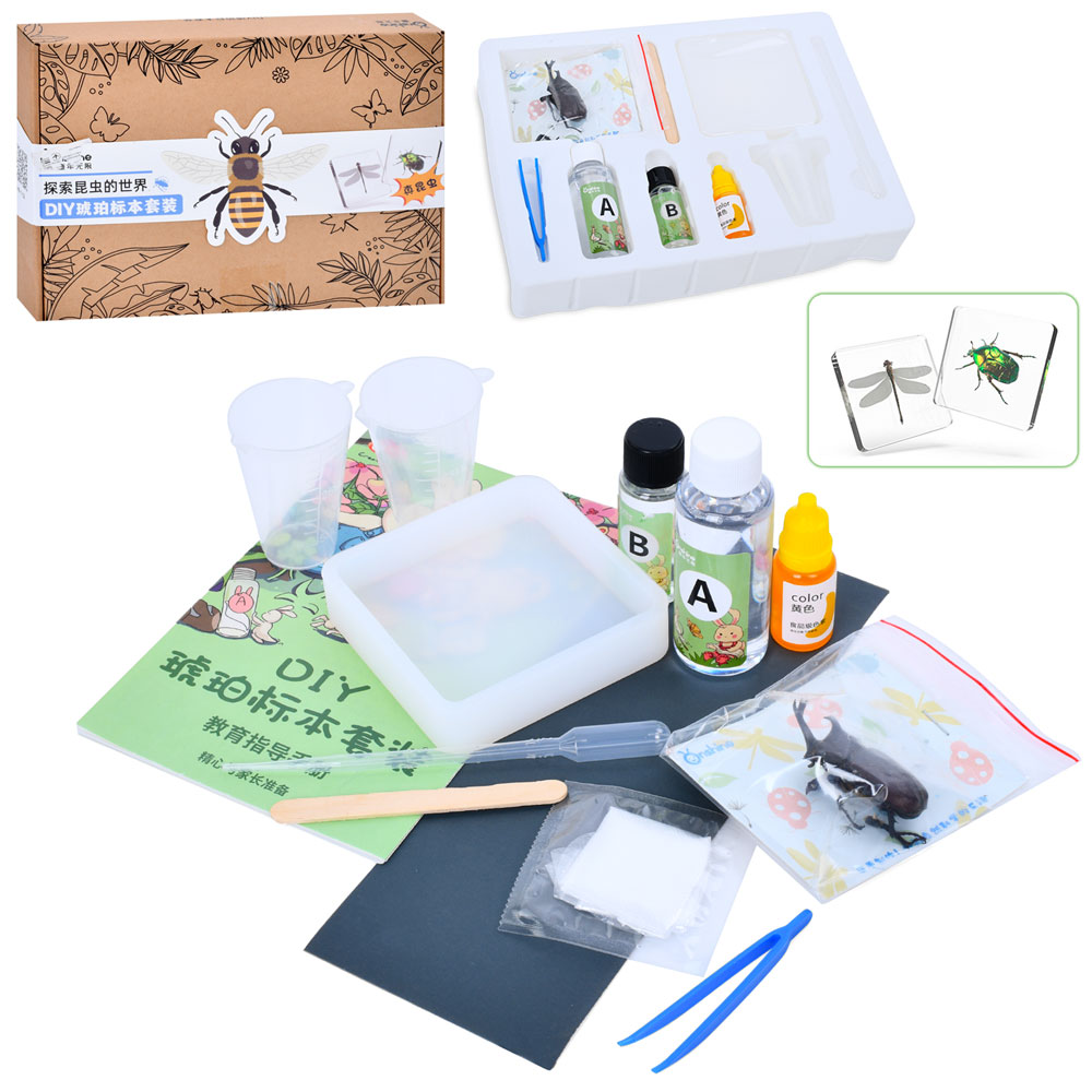 Набір для творчості FG231102006M (32шт) комаха, пінцет, фарба, застигаюча рідина, стакани, в кор-ці,