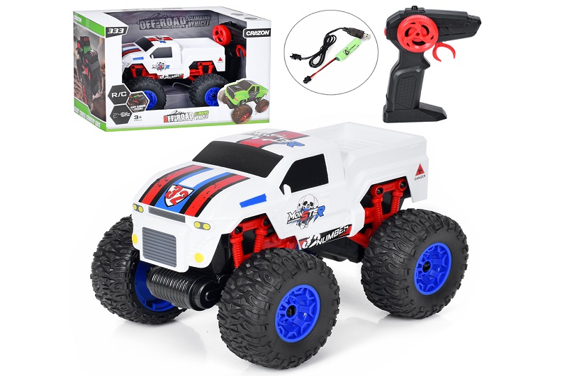 Джип 333-23165B (12шт) р/к2,4G, акум, 24см, колеса гумові(надувні), USBзарядне, в кор-ці, 36-23-20см