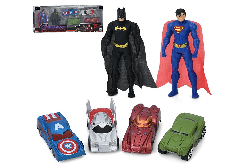 Набір з транспортом 081-17C (78шт) AV, фігурка 11см 2шт, машина 4шт (інерц, 7см), в кор-ці, 34,5-14-