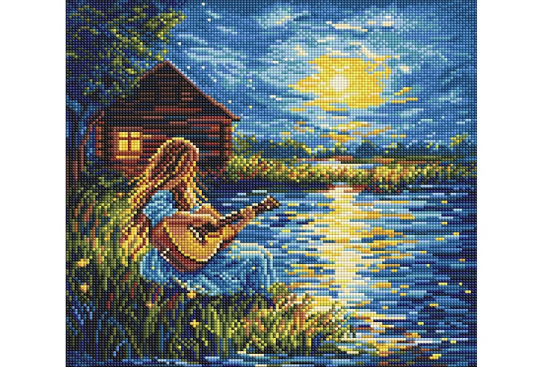 Набір з алмазною мозаїкою Звуки у темряві" 40х40см  AMO8229"