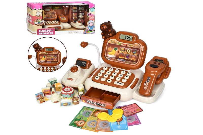 Касовий апарат R999-24A (16шт) капібара, термінал, калькулятор, сканер, мікрофон, гроші, продукти, з