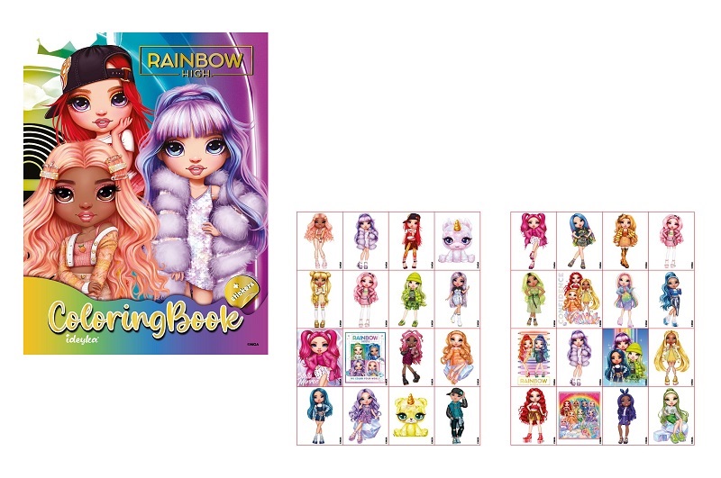 Розмальовка зі стікерами The creative Rainbow 2  LCB30