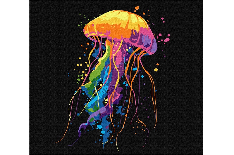 Набір для розпису по номерах Яскрава медуза" 30х30см KHO6825"