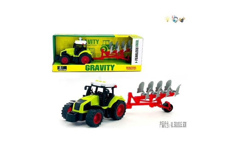 Трактор арт. 666-183A (36шт) батар.,свiтло,звук,у короб.41,5*11*15,5см