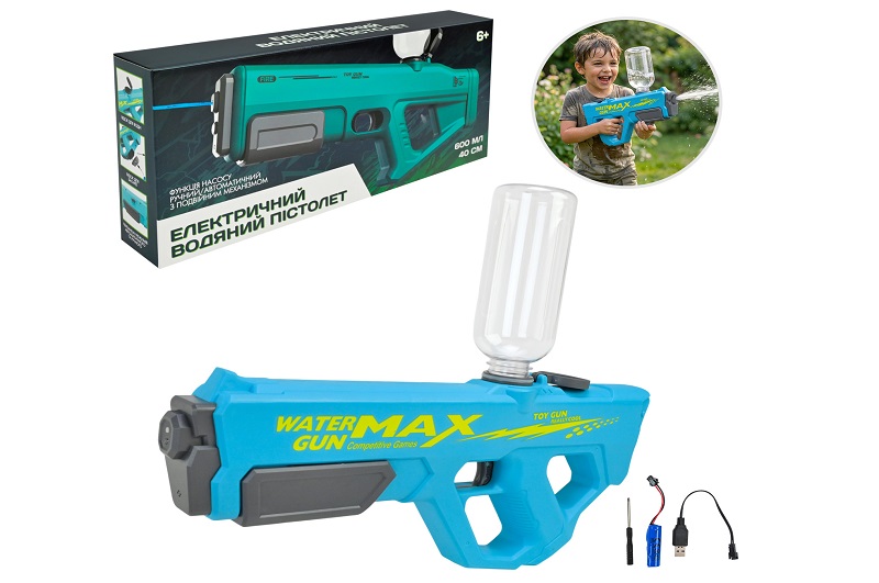 Водний пістолет арт. 2008 (36шт) акум. 2 кольори короб. 18*6*43 см