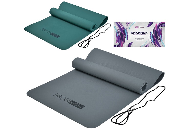 Йогамат MS 0613-MIX-4 (12шт) для йоги/фітнесу, TPE, 183-61см, 6мм, MS 0613-27 мікс (11шт Deep Teal,