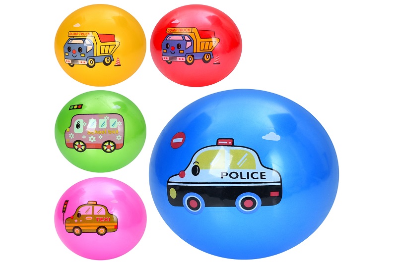 М'яч дитячий MS 4402 (240шт) 9 дюймів, 57-60г, принт-транспорт, мікс видів/5кол УПАК10шт