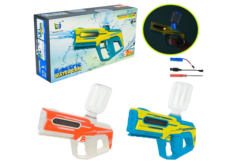 Водяний пістолет арт. 1002 (48шт/2)  електричний на аккум.батарейці,25 см, 200 мл в кор.