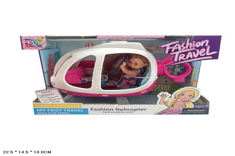 Вертоліт для ляльки K035 з лялькою кор.22,5*10*14,5 /96/