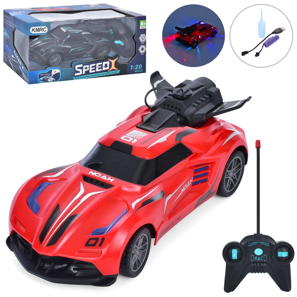 Машина KM660-3 (12шт) 1:20, р/к, акум, USBзар, 18,5см, світло, пара, 2 кольори, в кор-ці, 25-12-12