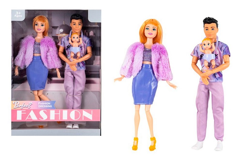 Лялька ST9958-13 (20шт) 2шт, 30см, сім'я, шарнірні, пупс 7см, в кор-ці, 22-32,5-6см