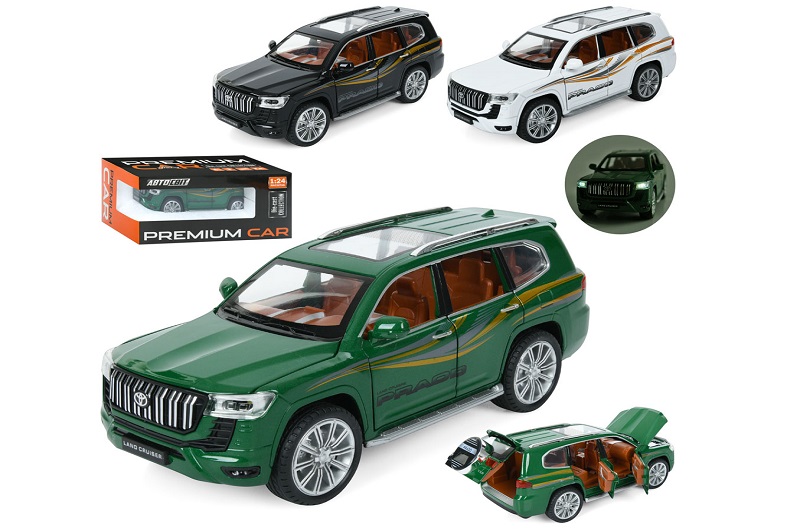 Джип AP-2035 (12шт) АвтоСвіт,1:24,метал, інерц,20см,звук,світло,відчиняються двері/капот/багажник,гу
