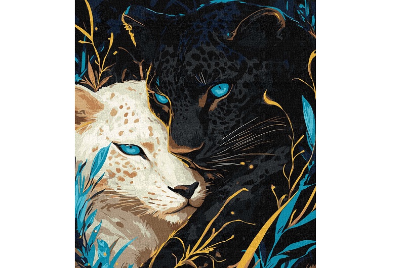 Картина по номерах Інь Ян з фарбами металiк extra" 40х50см  KHO6729"