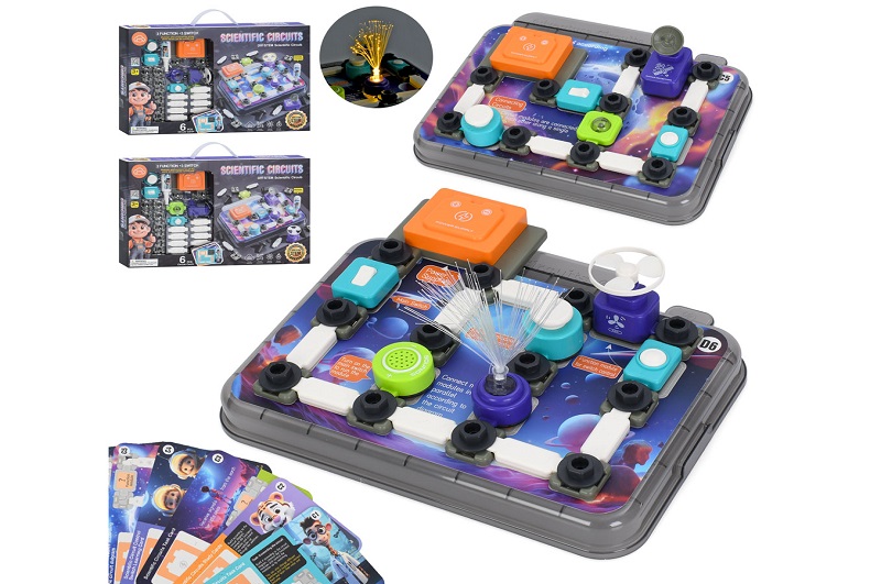 Конструктор 77-54K-55K (12шт) електронний, ігрове поле, схема, звук, світло, 2 види (45дет, 46дет),