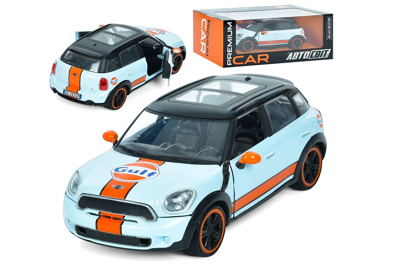 Машина AP-1899 (8шт) АвтоСвіт, 1:24 MINI COOPER S Countryman,метал, 17см, відкриваються двері та кап