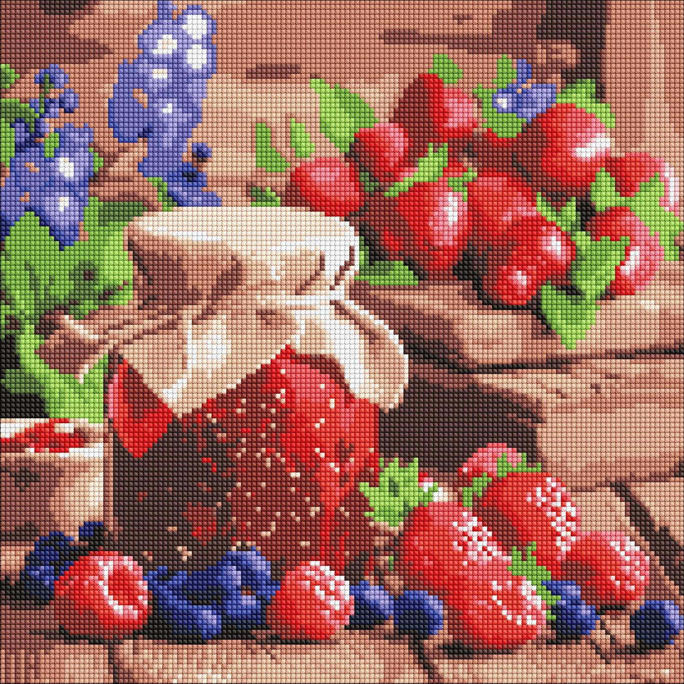 Набір з алмазною мозаїкою Малинове варення" 40х40см  AMO8082"