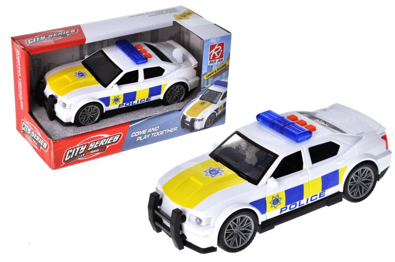 Машина поліція RJ9821C інерційна, озвучена, зі світлом, в коробці р.22x10x11,8 см YG Toys