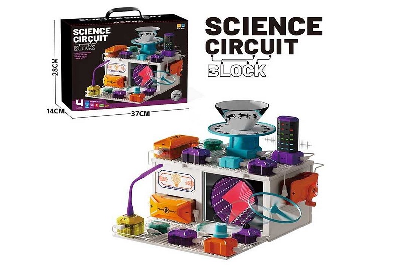 Електронний конструктор D 4010 (18/2) 45 елементів, 3 блоки живлення, підсвічування, запускач, на ба