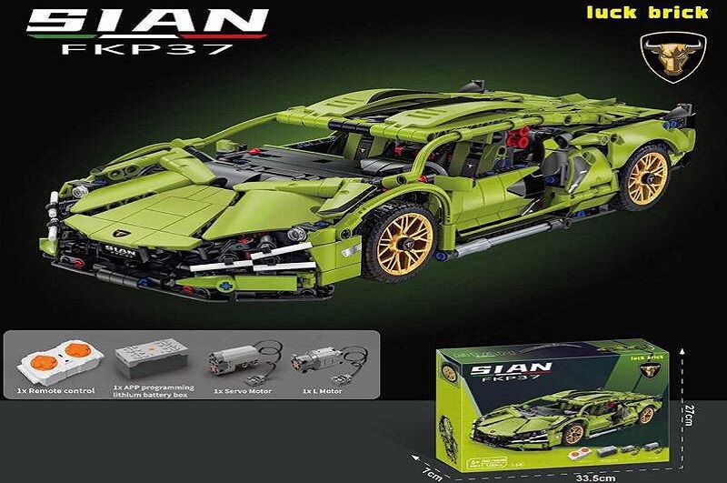 Конструктор на р/к 7602 M (24) “Машина”, 1280 ел., розмір 35х16.5х8.5см, батарея, пульт