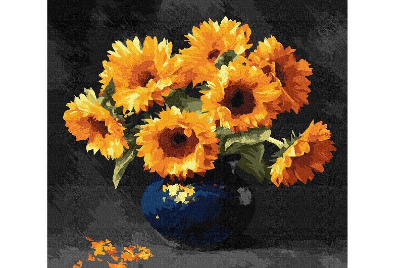 Картина по номерах Соняшник в темряві" 40x40см  KHO3330"