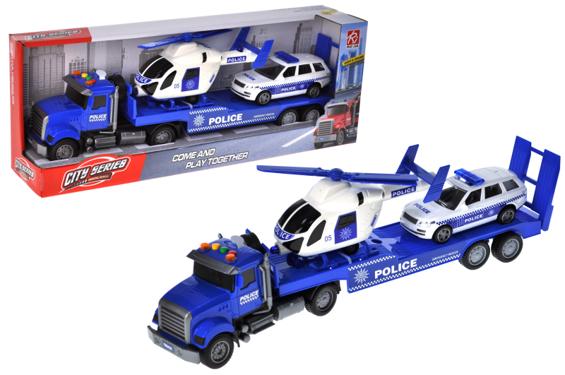 Машина автовоз RJ6674-13 з вертольотом, інерційна, озвучена, зі світлом, в коробці р.47,5x10x17,5 см