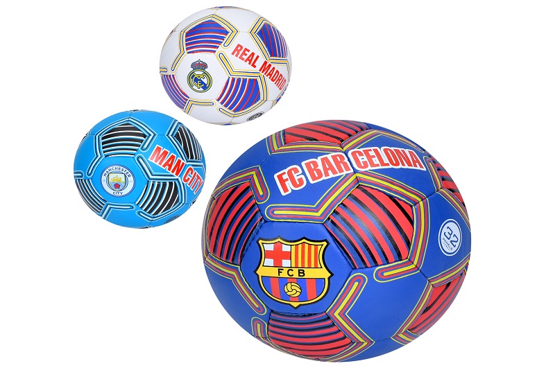 М'яч футбольний 2500-299 (30шт) розмір 5, ПУ1, ручна робота, 32 панелі, 410-430г, 3 види (клуби), в