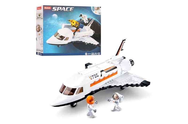 Конструктор SLUBAN M38-B0736 (16шт) космічний корабель, фігурки, 231дет, в кор-ці, 33-28,5-7см