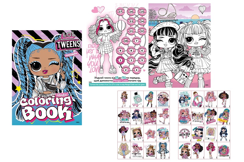 Розмальовка зі стікерами Skate Dance 3 Tweens LCB28