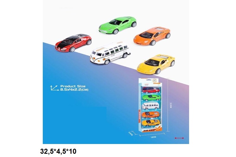 Набір модельок 5шт. 1210-N24 метал.інерц.кор.32,5*4,5*10 /60/