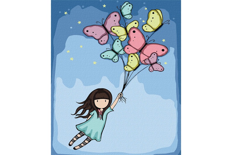 Набір для розпису по номерах для дітей Flight Of The Butterflies Santoro Gorjuss Collection" 30х40с"
