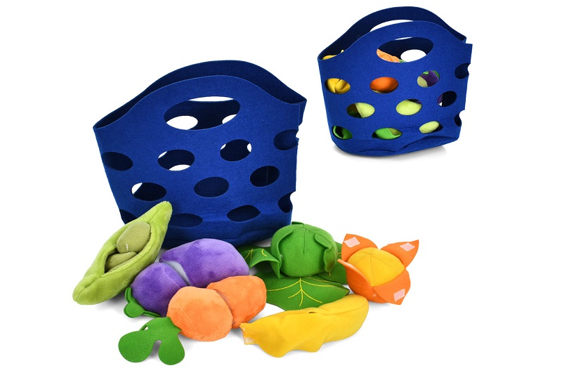 Продукти 7622C-5 (36шт) фрукти, овочі, м'які, липучки, сумка, у пакеті, 18-20-13см