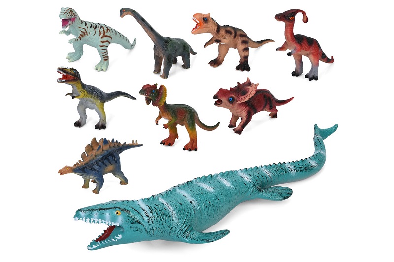 Фігурка P577-47 (54шт) динозавр, від 29см до 46см, звук, 9 видів, бат(табл), від 29-14-8см