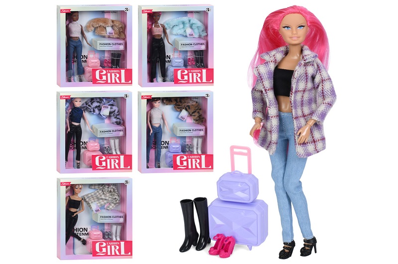 Лялька FD0509-10-11 (30шт) 29см, взуття, валіза, 6 видів, в кор-ці, 26-32,5-6см