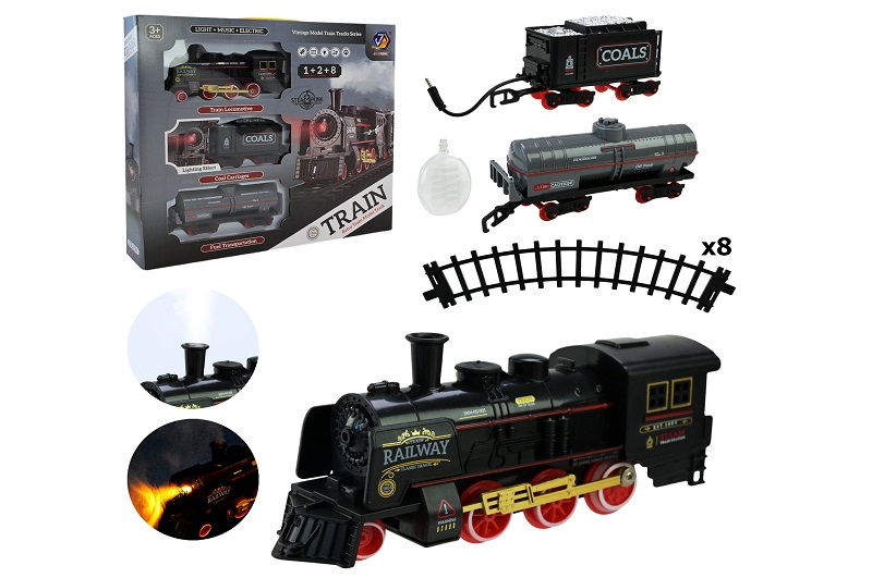 Залізниця арт. 652-X5 (48шт/2) батар.,свiтло,звук,пар,у короб.37,5*33*5,5см