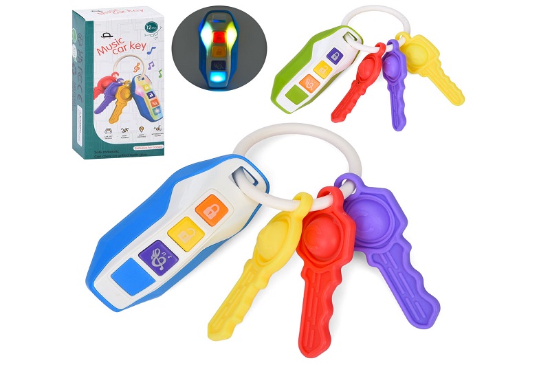 Гра FY221 (36шт) брелок з ключами, 13см, прорізувач, текстурні деталі, музика(англ), світло, 2 кольо