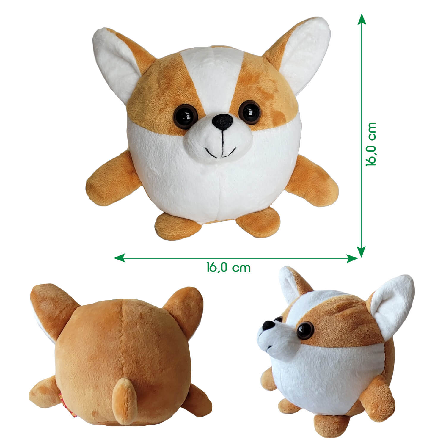 Іграшка м'яконабивна. Круглик Песик МС 090102-15