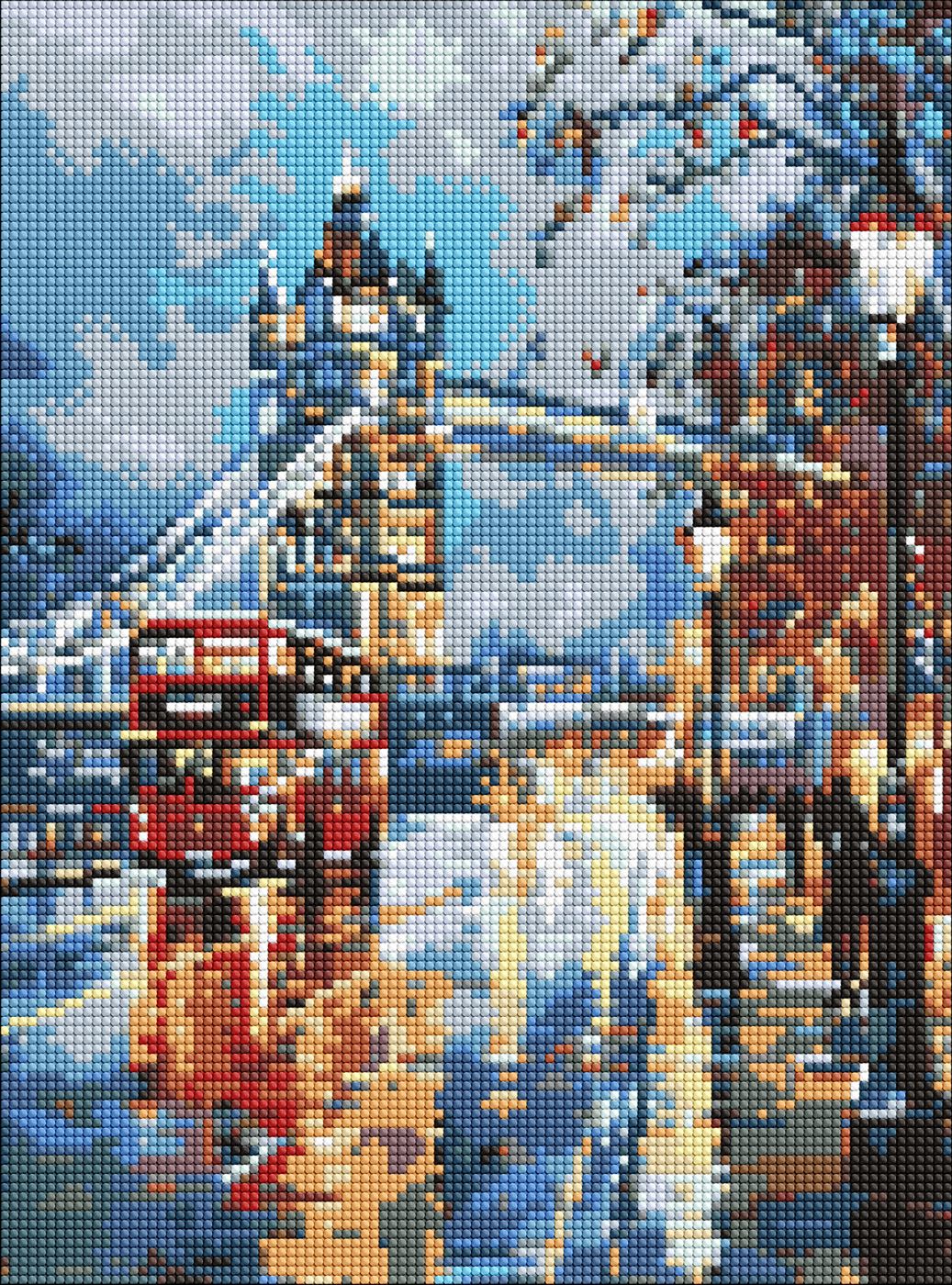 Набір з алмазною мозаїкою Дощовитий мрійний Лондон" 30х40см  AMO20085"