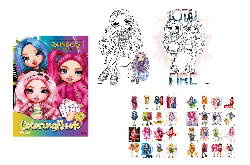 Розмальовка зі стікерами The creative Rainbow  LCB12