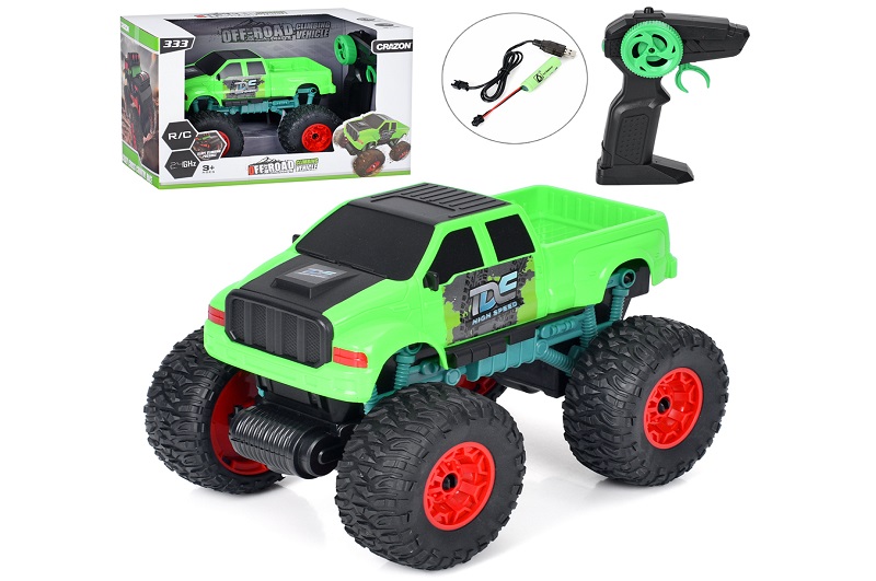 Джип 333-23162B (12шт) р/к2,4G, акум, 24см, колеса гумові(надувні), USBзарядне, в кор-ці, 36-23-20см