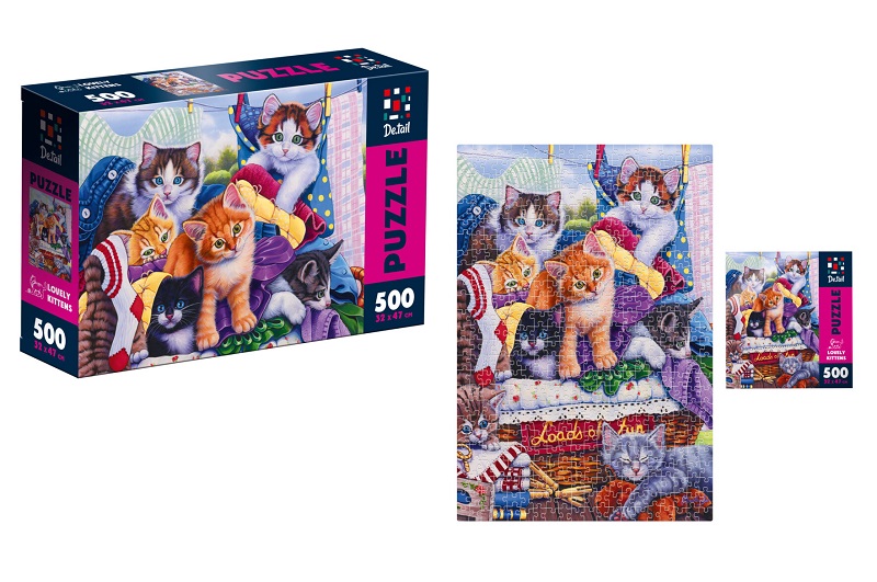 Пазли De.tail. Милі кошенята. 500 деталей DT500-13 (укр)