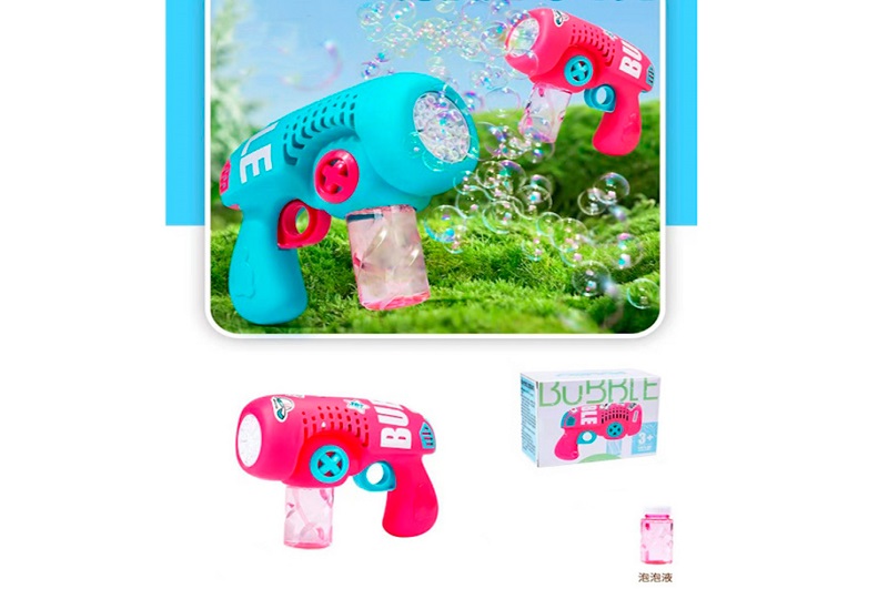 Мильні бульбашки 068 (56шт) пістолет 17,5см, світло, запаска 7,5-3,5см, 2 кольори, на бат-ці, в кор-