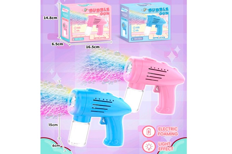 Мильні бульбашки 160 (60шт) 15,5см, світло, запаска 6-4см, 2 кольори, на бат-ці, в кор-ці, 16,5-15-6