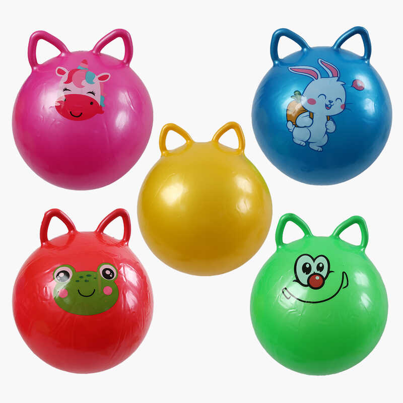 М`яч гумовий C 70953 (80) діаметр 44 см, ручки-вушка, в пакеті, МІКС ВИДІВ