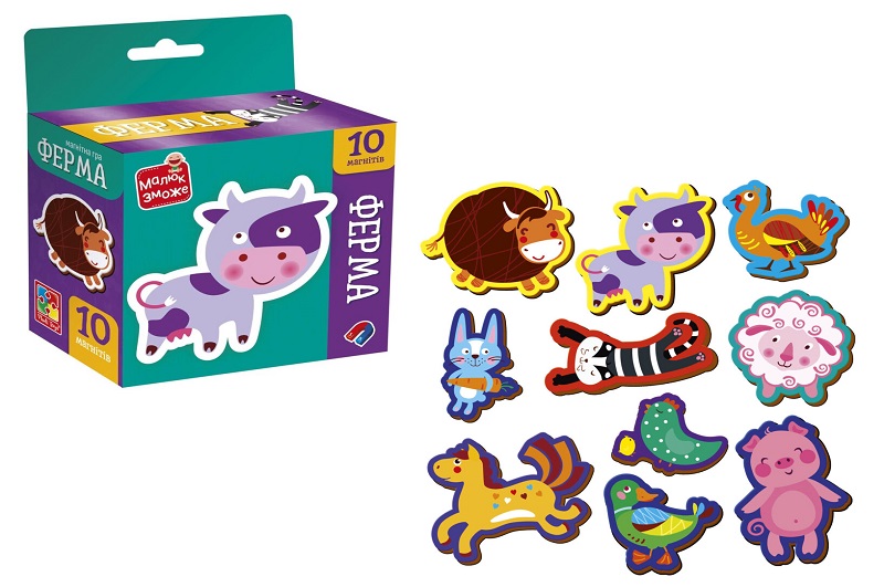 Гра розвиваюча Vladi Toys набір магнітів. Ферма" VT3106-36"